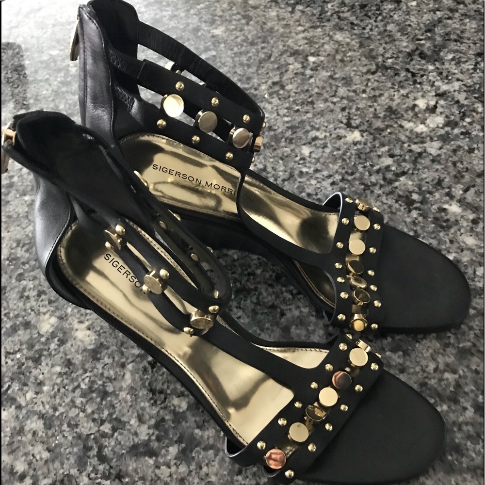 Sigerson Morrison glam wedge sandals